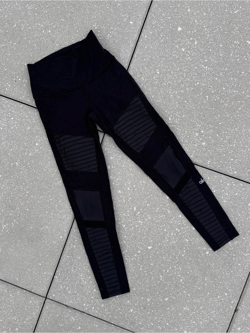 Alo Yoga Black Moto Athletic Leggings